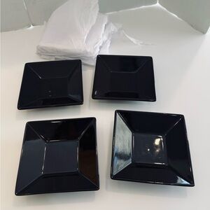 Crate & Barrel Japanese Sushi and Soy Sauce Plates 4x4 inches